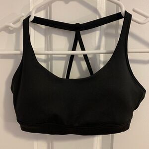 Reebok youth medium black sports bra